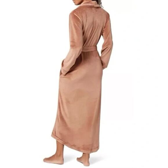 Skims Robe Womens Medium Sienna Relaxed Fit Velour Gray Soft Long Lounge Duster - Picture 4 of 11